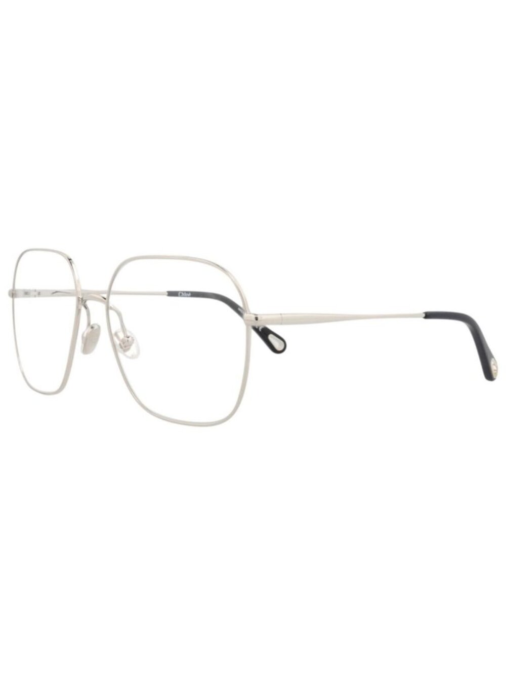 New Chloé Womens Square/Rectangle Silver Silver Transparent Fashion Designer Eye